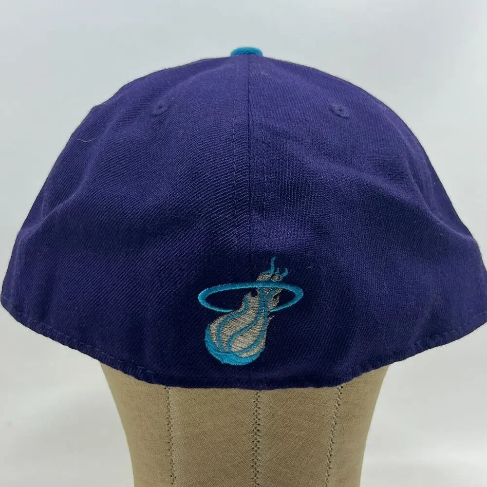 MIAMI HEAT Hat Mens 7 5/8 NEW ERA 59FIFTY HWC NBA Hardwood Classics Fitted Blue